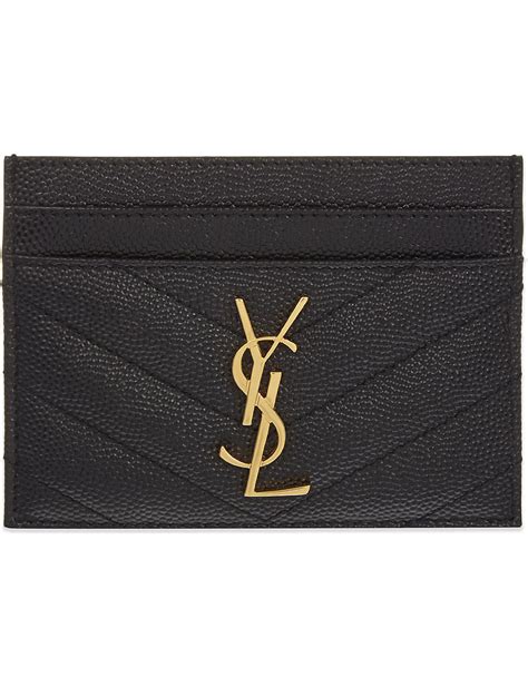 etui na karty ysl|Saint Laurent YSL Monogram Card Case in Spazzolato Leather.